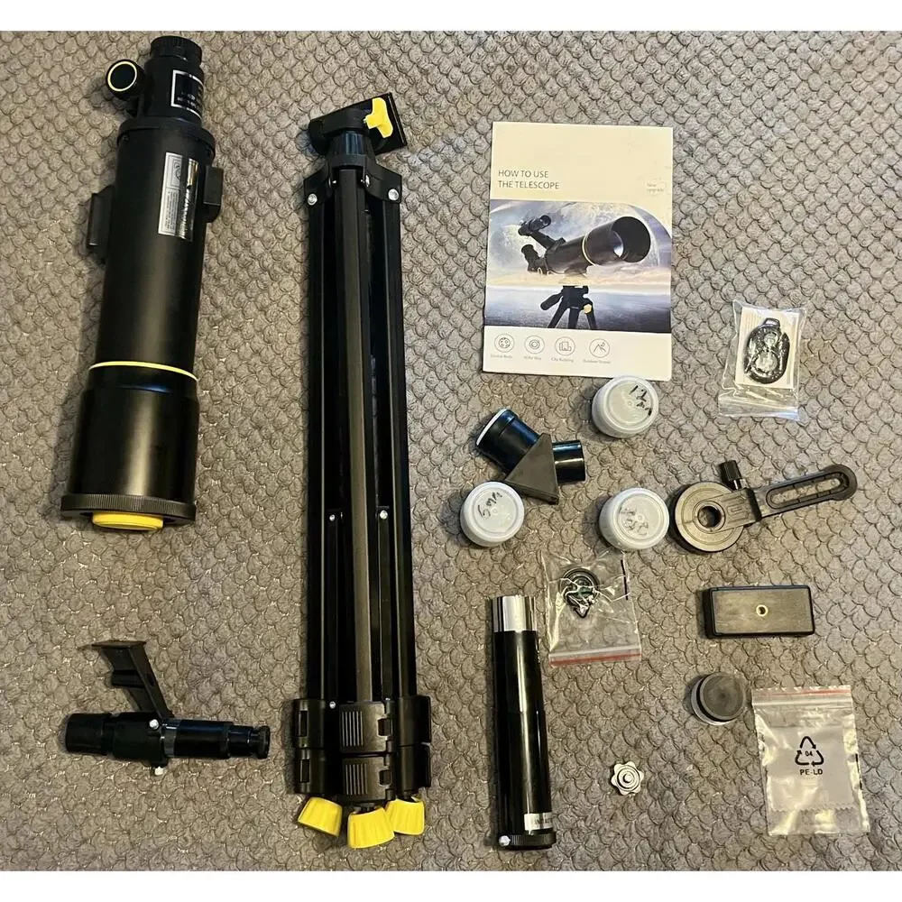 Telescope 70mm Refracting Remote 400mm AZ mount tripod 40070 20X200